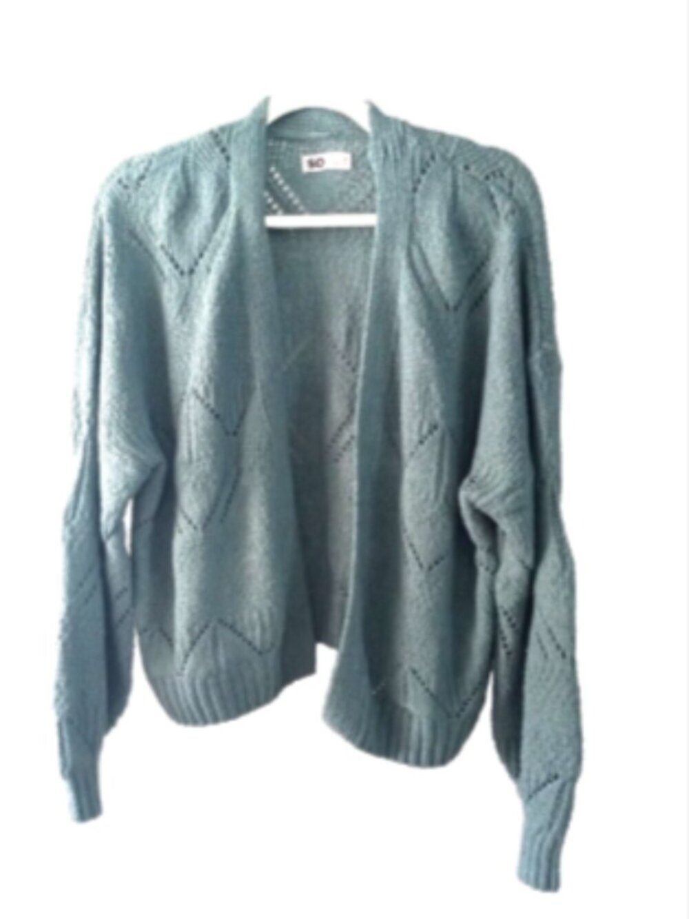 SO Juniors Gray Cable Knit Open Front Cardigan Sweater Size Small Casual Boho